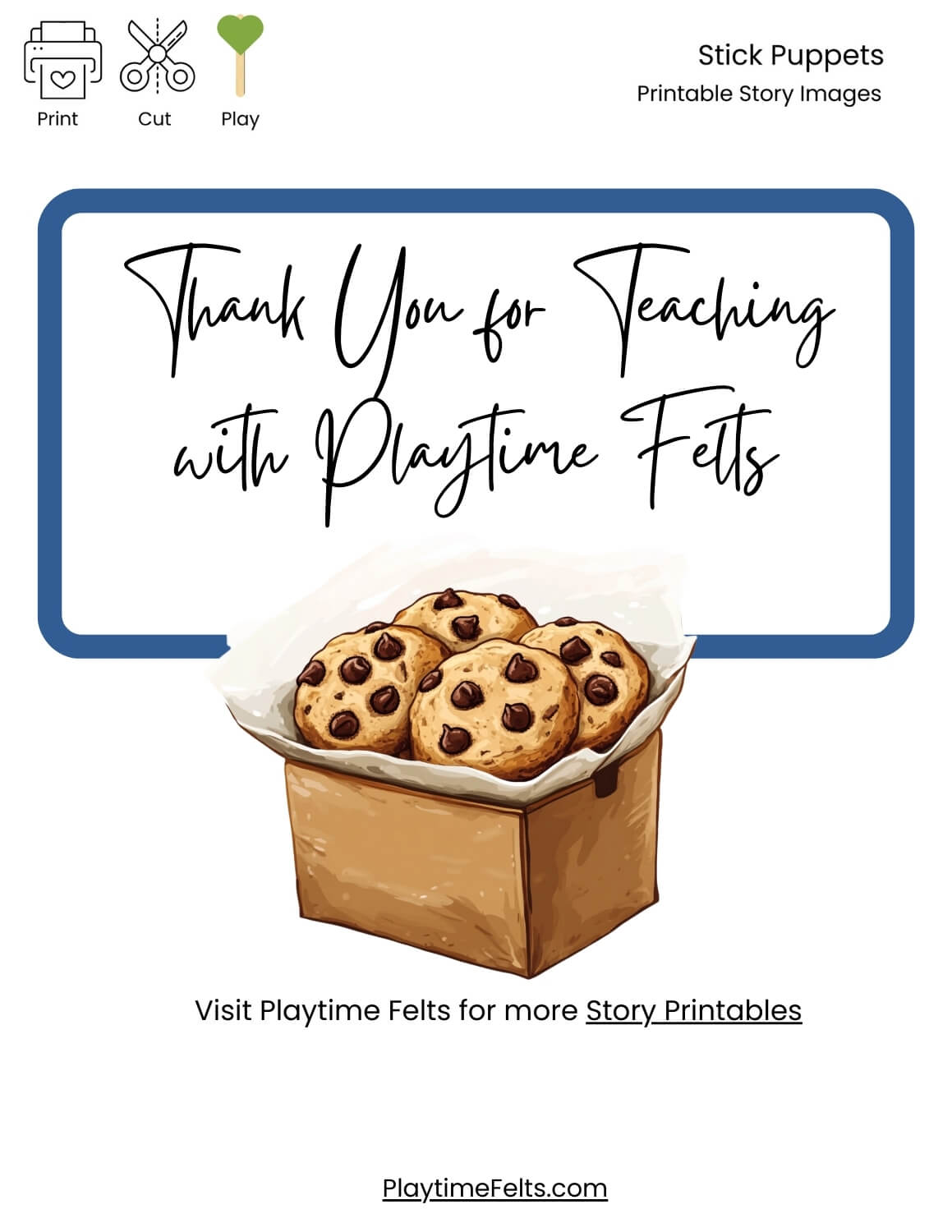 If You Give a Mouse a Cookie | Short Stories for Retelling - Stick Puppets Playtime Felts