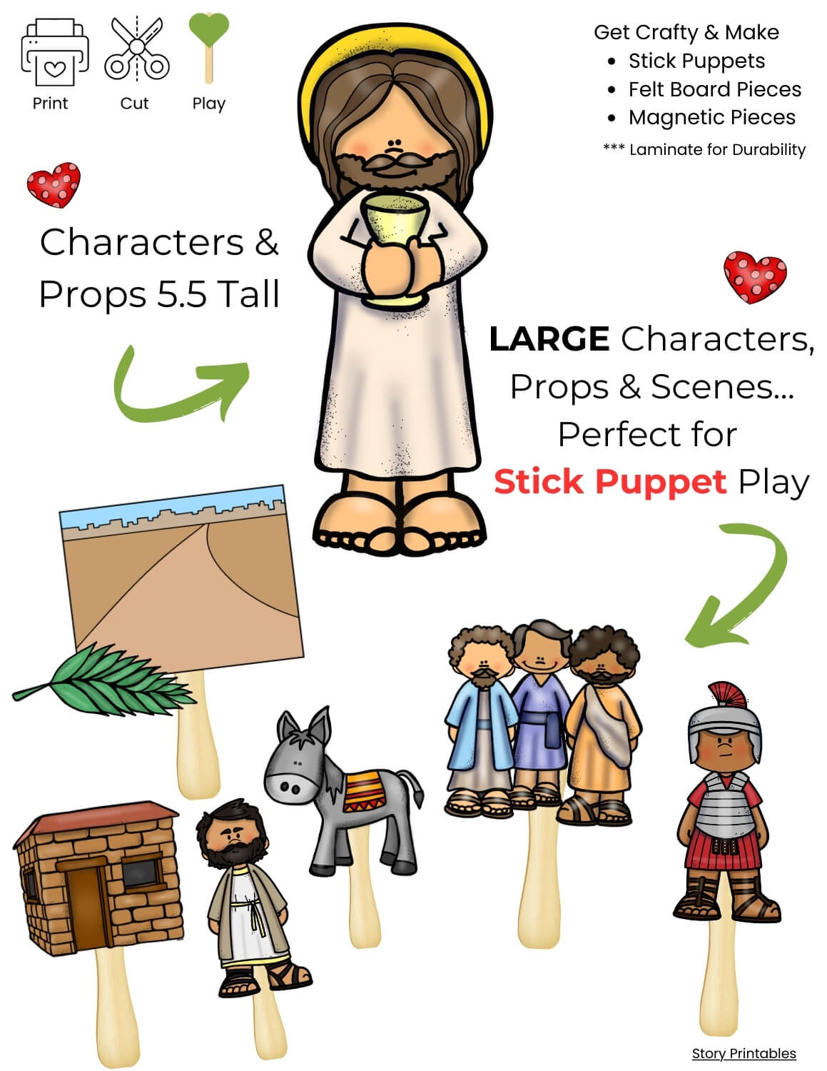 Stories of Jesus Bible Story Printables Mega BUNDLE - Story Printables Playtime Felts