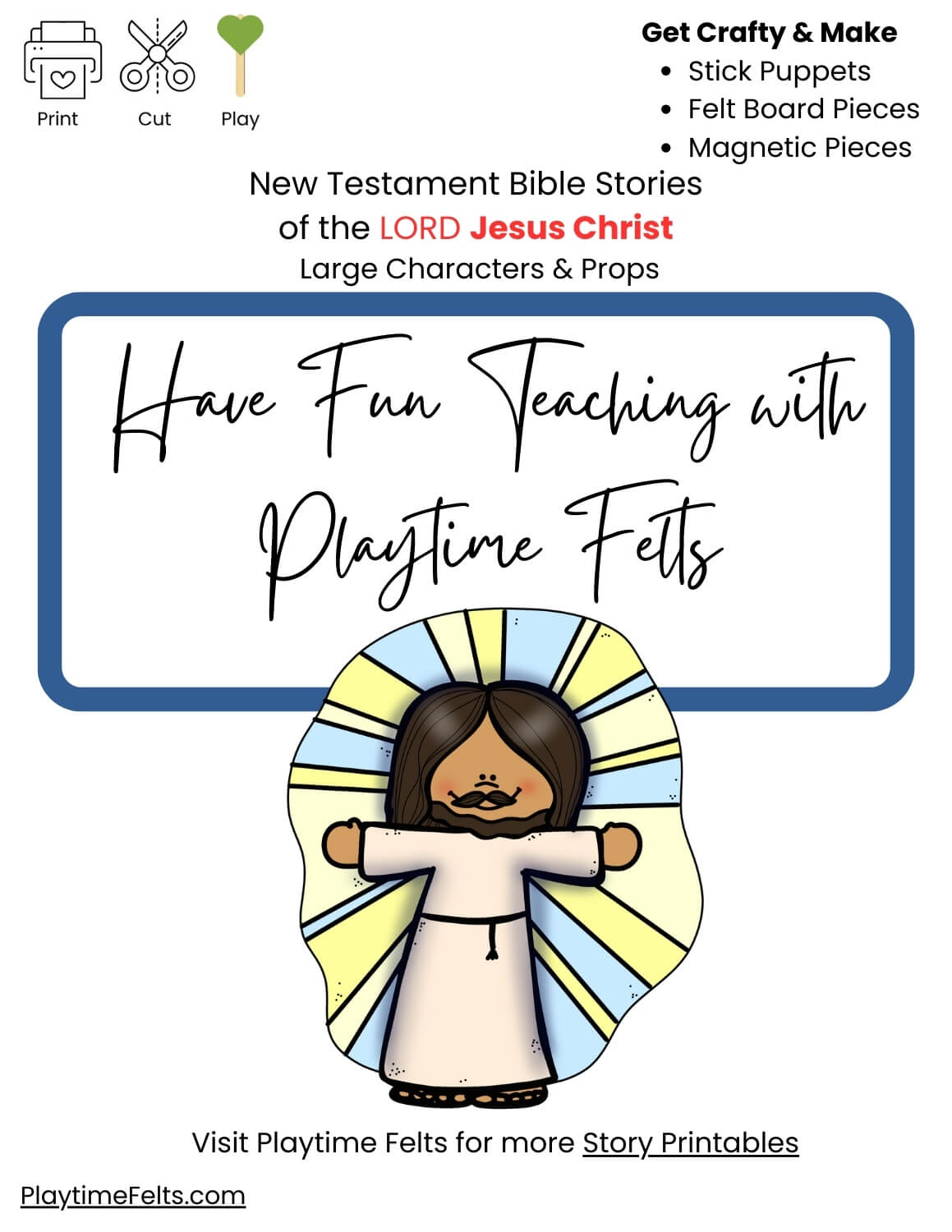 Stories of Jesus Bible Story Printables Mega BUNDLE - Story Printables Playtime Felts