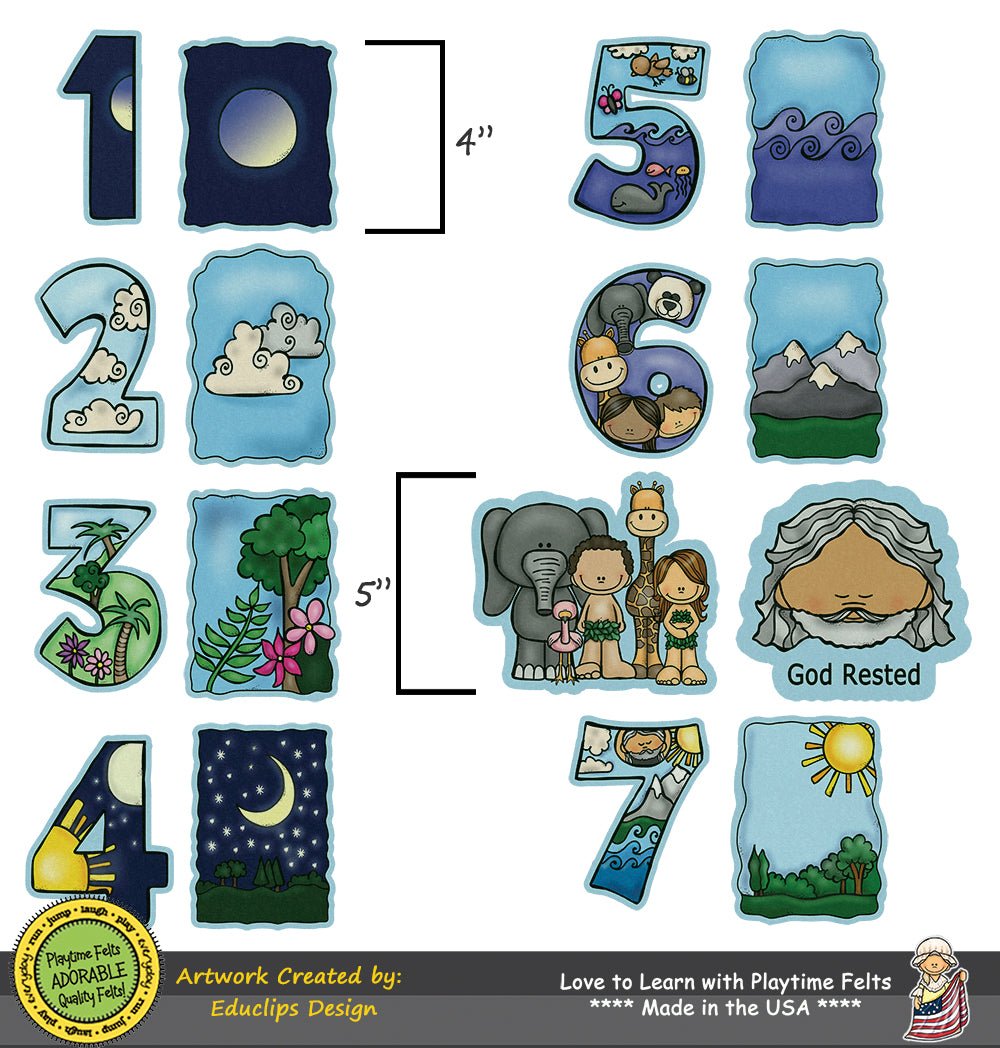 Days of Creation | Flannel Board Bible Stories – Playtime Felts