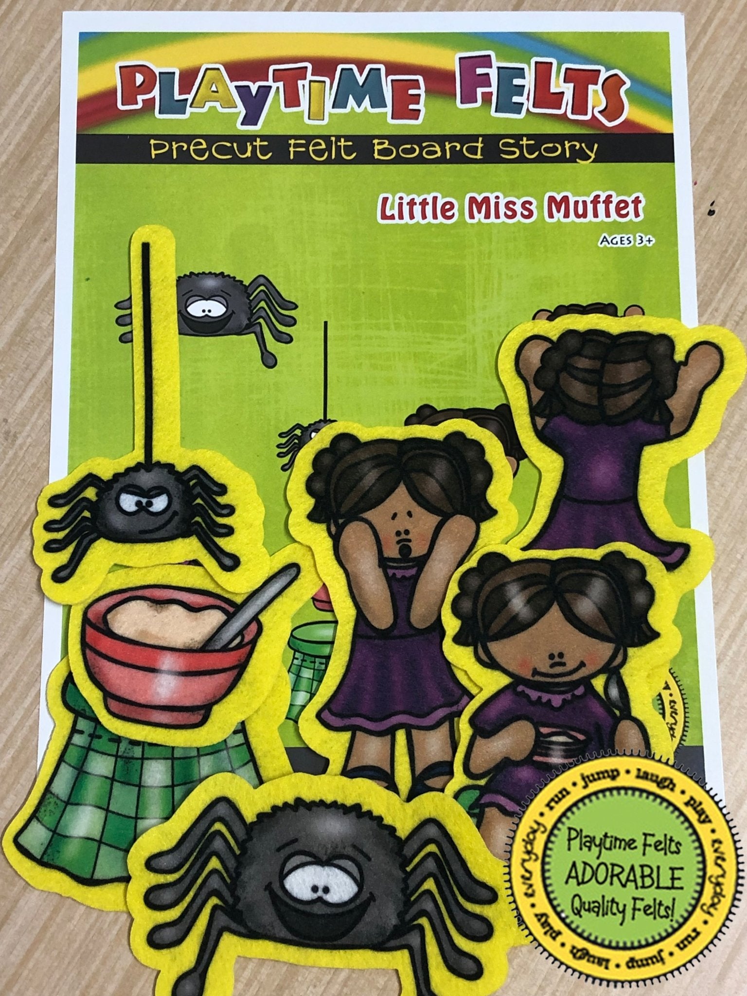 Little Miss Muffet Nursery Rhyme Felt Board Stories – Playtime Felts