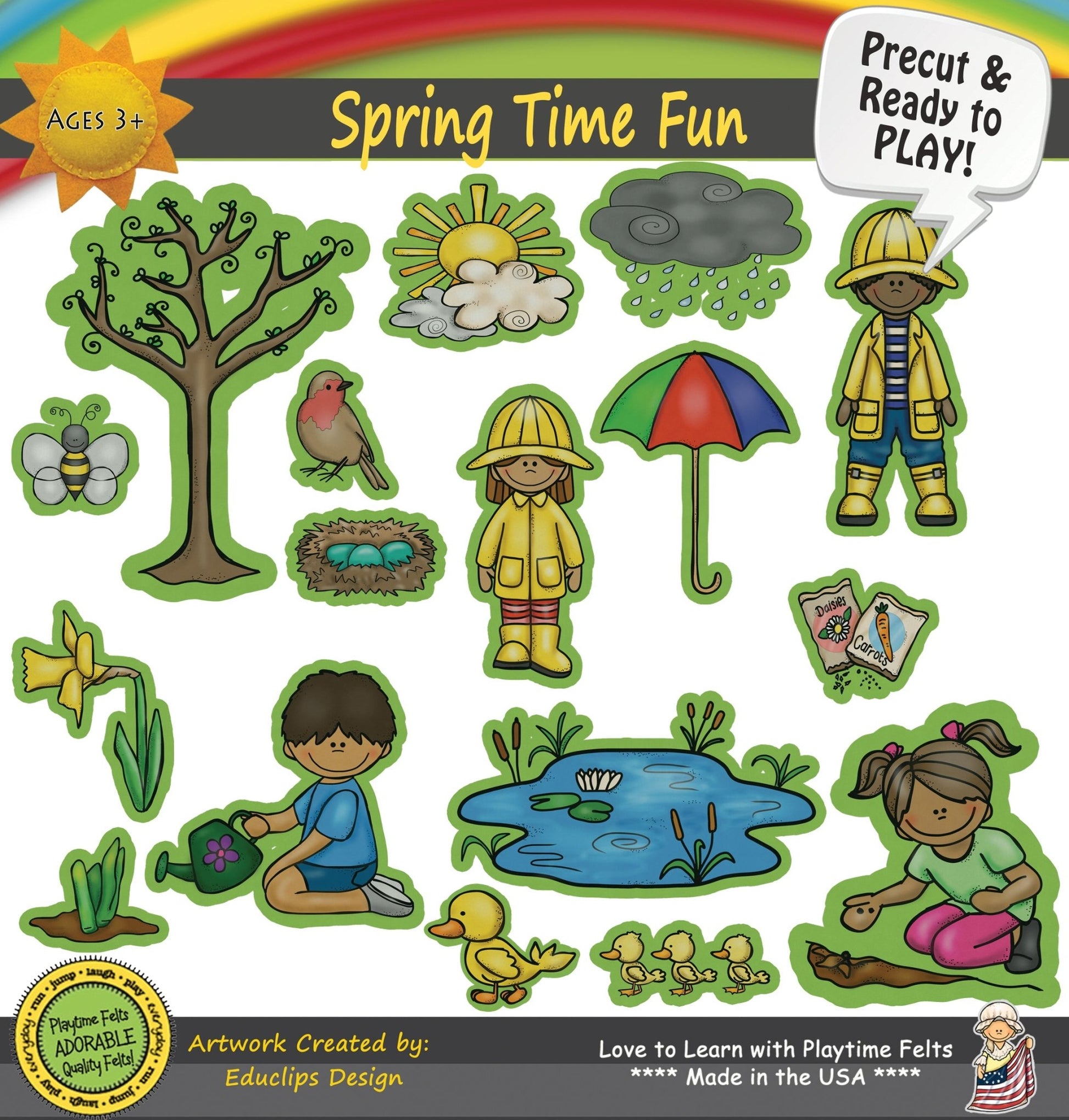 Spring Felt Board Stories for Preschoolers - Felt Board Stories for Preschool Classroom Playtime Felts